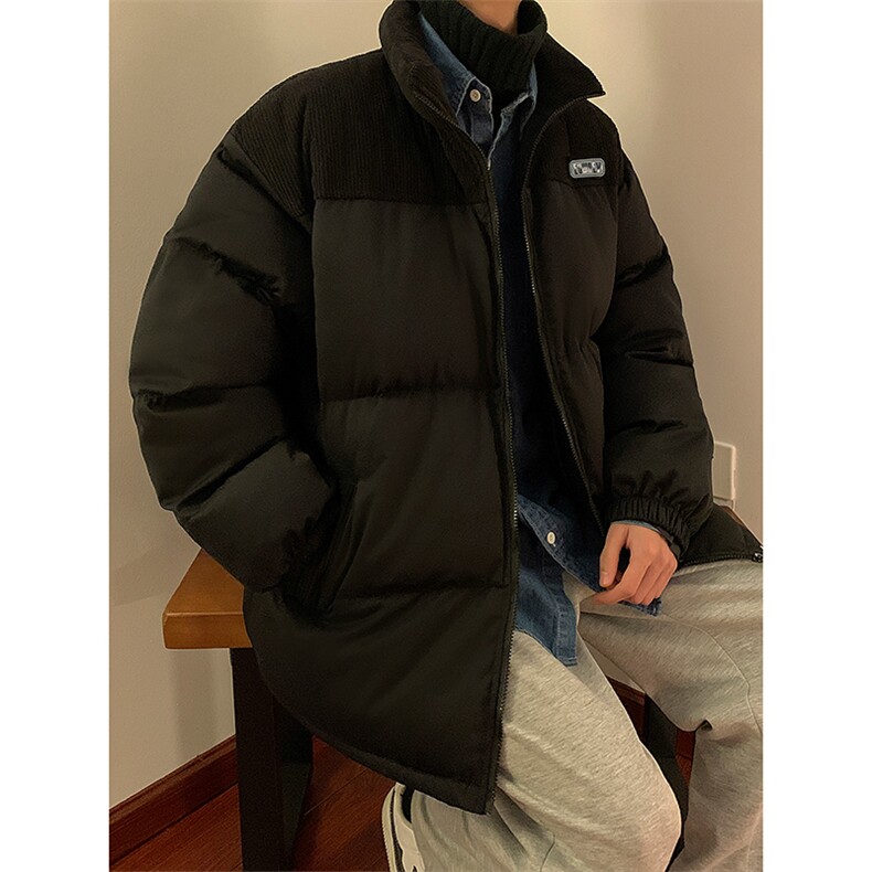 M8140-P78美式灯芯绒毛巾绣拼接棉衣,男装棉衣,星座1501-1