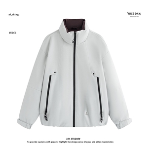 平铺~新标90白鸭绒冬季新款冲锋衣立领拼色羽绒服 E100/P268图片