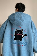 控价158牛仔棉衣男大码加绒羊羔绒牛仔棉服男棉袄NM53412-P140，男装棉衣，电商A040