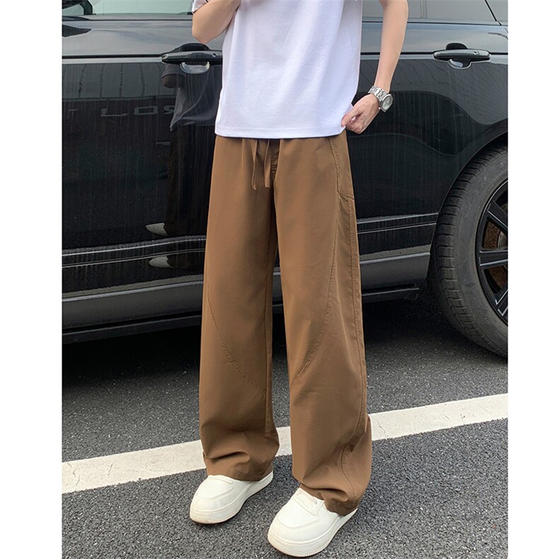 美式高街斜切伐木工装裤男薄款速干裤直筒弯刀裤25XK67118特批30,男装工装外套,电商A042