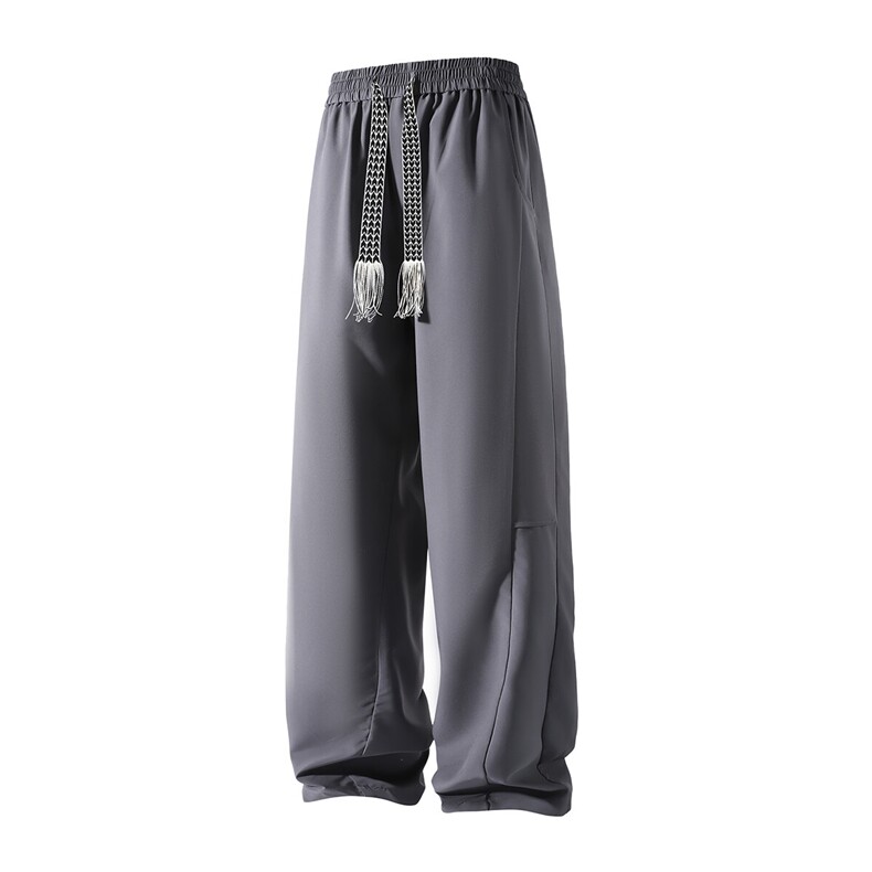 辑明线冰丝褶皱休闲裤K064立体92%聚酯纤维8%氨纶(S-2XL)TP25,男装休闲裤,电商A088