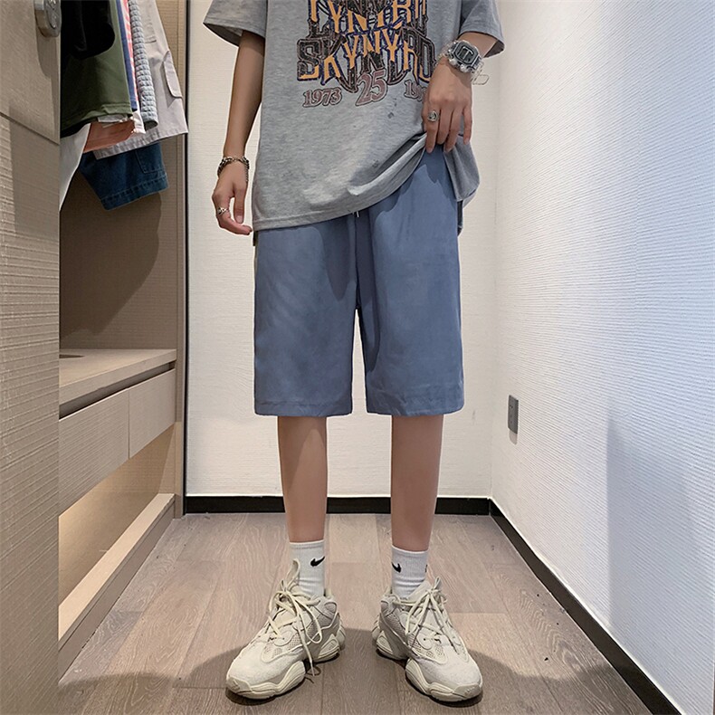 休闲宽松潮流2023夏季不规则撞色五分裤男ins韩风短裤K397-P25,男装休闲裤,星座512-2