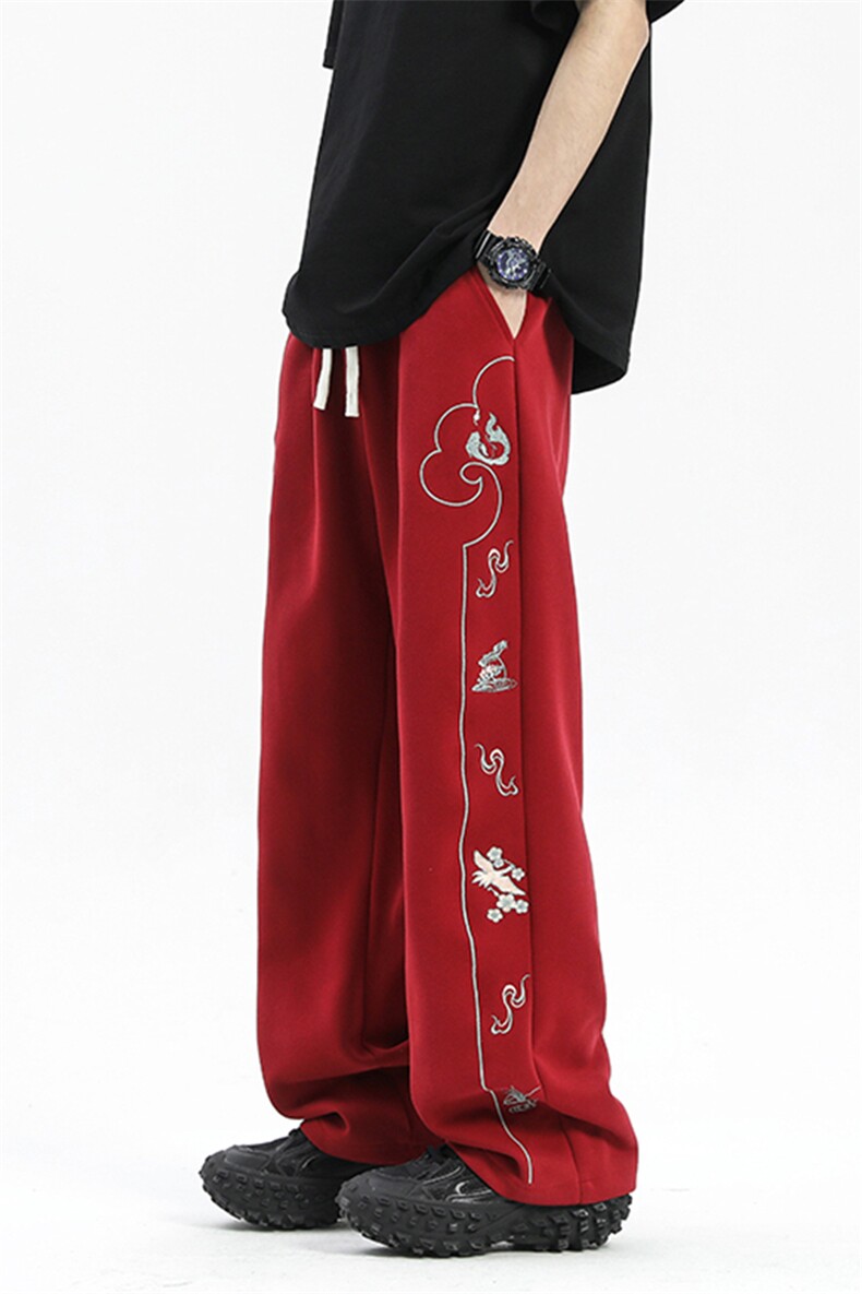 休闲裤抖音直播高品质风刺绣卫裤现货供应C323-1-7733-P60,男装休闲裤,电商C323-1