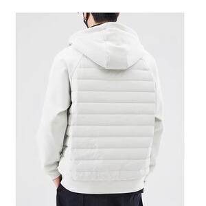 轻薄棉衣棉服男秋冬季加厚连帽拼接开衫夹克外套男士宽松休闲棉袄图片