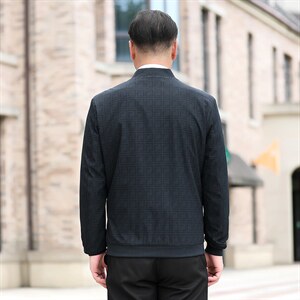 B-N9961男士2023年秋季新款长袖中老年休闲拉链夹克棒球领潮流P63图片