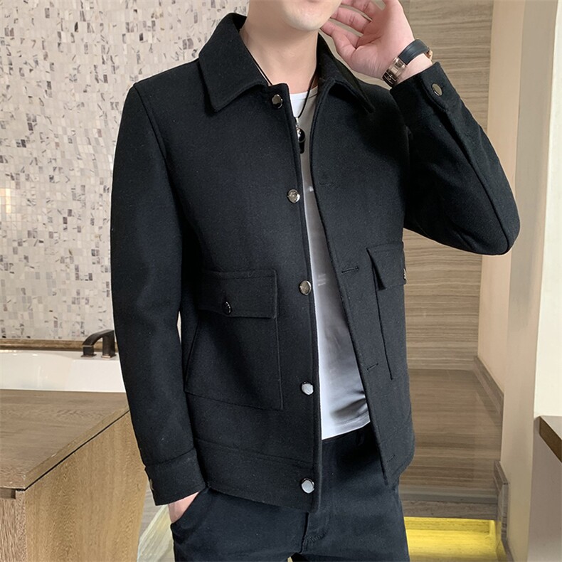 羊毛呢夹克男士外套休闲夹克男上衣50%羊毛1217--2--JK28--P150图片
