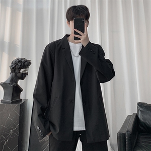 港风免烫正装西服外套 高级感帅气韩版帅气休闲小西装男XZ01/P55图片