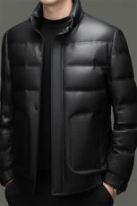 BG-W2813冬季男士海宁真皮羽绒服绵羊皮夹克羽绒内胆百搭外套，男装夹克，电商B360A（原721A）