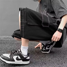 休闲短裤男夏季5分中裤潮牌ins直筒宽松五分工装裤潮流DM318-P28，男装牛仔裤，星座1008-1