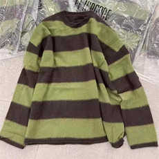 2025年秋季套头单件常规条纹撞色套衫，女装针织衫/毛衣，奢优羊绒