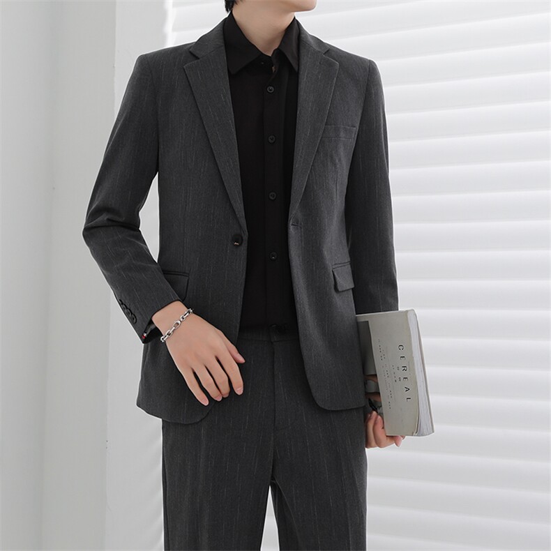休闲西服男士韩版潮流痞帅小西装春季宽松百搭条纹外套XZ18-P138,男装西服套装,星座610（原A335）