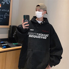 新款直播抖音得物高品质麂皮绒宽松男连帽卫衣外套W7030P55控79，男装卫衣，电商C408(原B339-1)