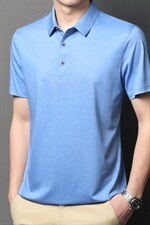 短袖T恤上衣POLO衫2023夏季新款中年男士翻领纯色商务休闲打底T恤，男装T恤，电商B212（原钱塘6029）