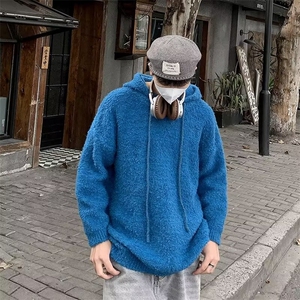 韩系慵懒风软糯圈圈纱加厚连帽毛衣  M5732 P68图片