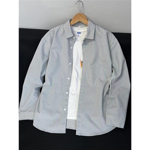 美式ins高街暗黑宽松条纹长袖衬衫SY2540-S-3XL-特P35，男装衬衫，星座417-1（原电商B245）