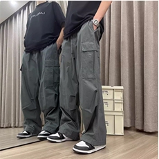 【现货】美式高街伞兵裤子宽松直筒大口袋休闲长裤SCK101P35，男装休闲裤，星座1112-1