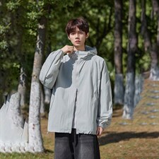 UPF50+有报告凉感轻薄透气宽松大码潮流防晒服DQC657-P48，男装防晒衣，电商B306