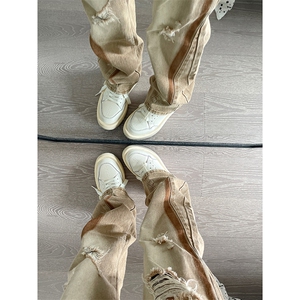 B221 美式ins高街小众个性男女破洞牛仔裤 LK23001-P65 控88图片