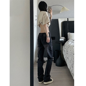 B221 美式ins高街小众个性男女破洞牛仔裤 LK23001-P65 控88图片