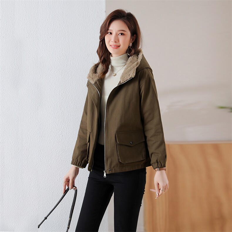 2023新款断款小棉袄派克服加绒加厚754-1款图片