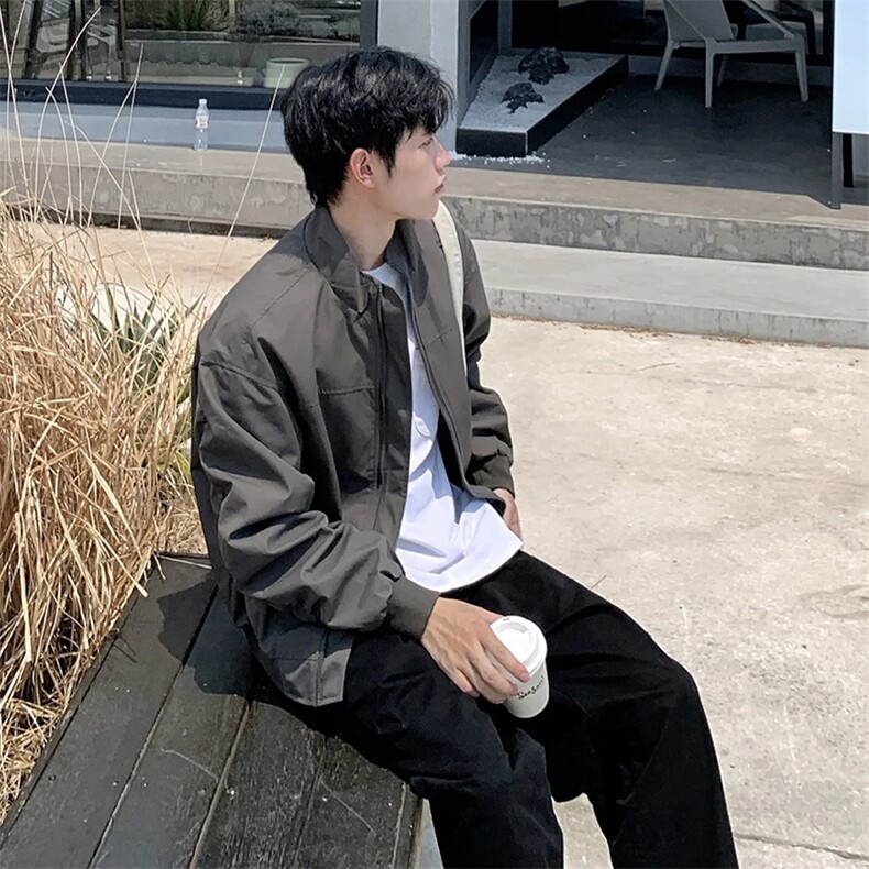 26春装新款美拉德立领飞行夹克boxy廓形休闲百搭外套上衣JK6500,男装夹克,电商A486