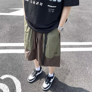 夏季户外山系纯色短裤男潮牌ins速干宽松休闲五分裤运动男图片