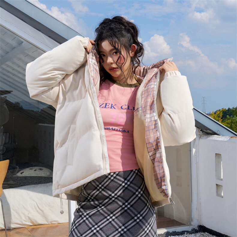 抖音得物美式潮流高品质格子三防加厚羽绒棉衣外套棉服MY5555-P68,男装棉衣,星座610B-1