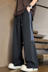 秋季衔接款美式运动撞色织带宽松休闲裤M-5XL-KZ8601-特P30，男装休闲裤，星座417-1（原电商B245）
