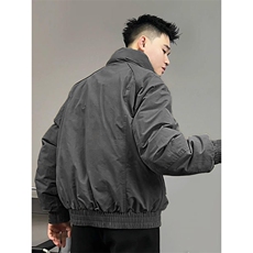现货美式高街休闲夹克冬季三防立领纯色户外工装加厚棉服外套，男装夹克，电商A486