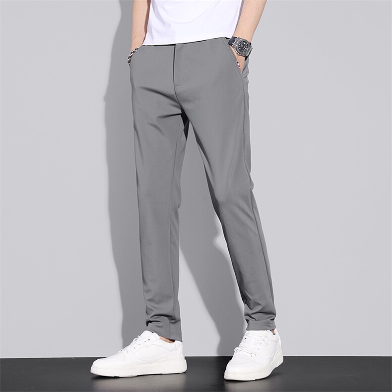 抖音高品质夏季商务休闲百搭四面弹冰丝锦纶面料休闲裤K8856-P45,男装休闲裤,星座815-2