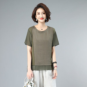 2021新款大码女装宽松显瘦短袖T恤夏季时尚百搭上衣，女装大码女装，秋牧寒烟