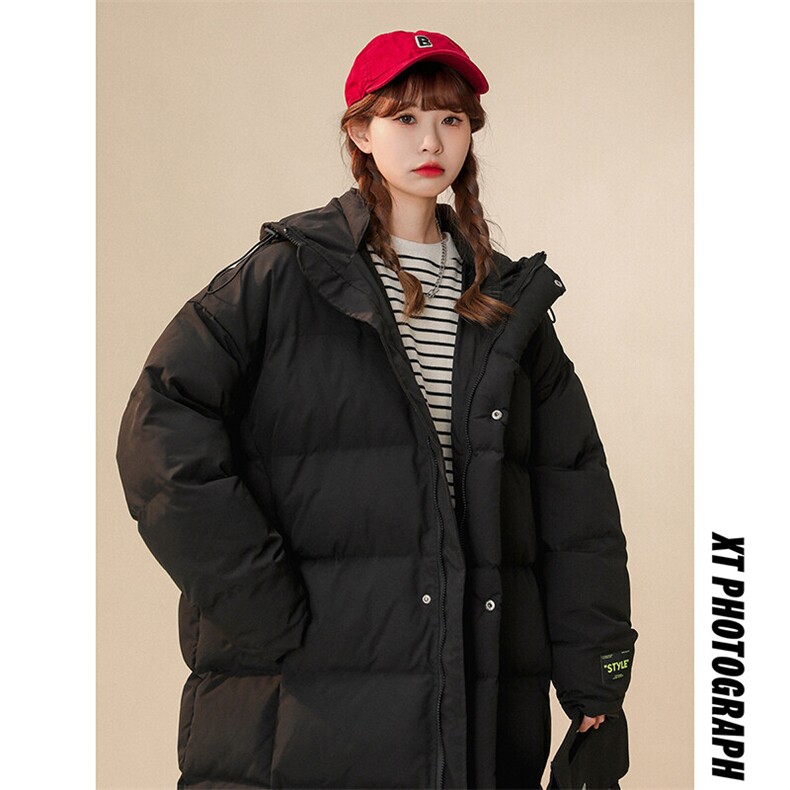 1中性风中长款横条棉衣女连帽棉服女外套女8719P135控188,女装棉衣/棉服,星座226-2