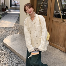 【现货主推】休闲时髦宽松小香风外套2C372-9052-P165控228，女装短外套，2C372