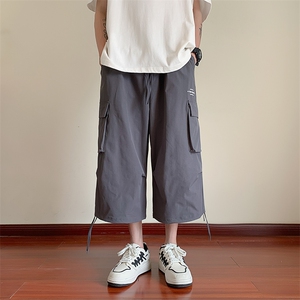 春夏季新款时尚流行潮流大口袋束脚青春男士港风休闲裤子K112-P35图片