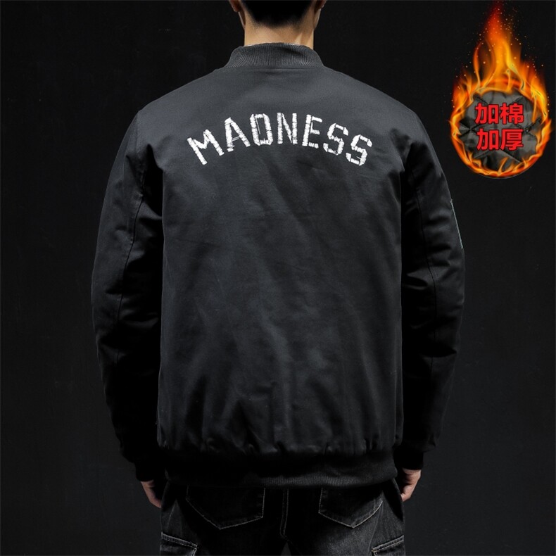 2019冬季新款棒球服棉衣男飞行员加棉夹克钱塘6025-j9011-p100,男装棉衣,星座311A
