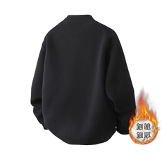 秋冬亨利领加绒加厚卫衣外套美式复古小立领打底衫118-P30，男装T恤，电商A441