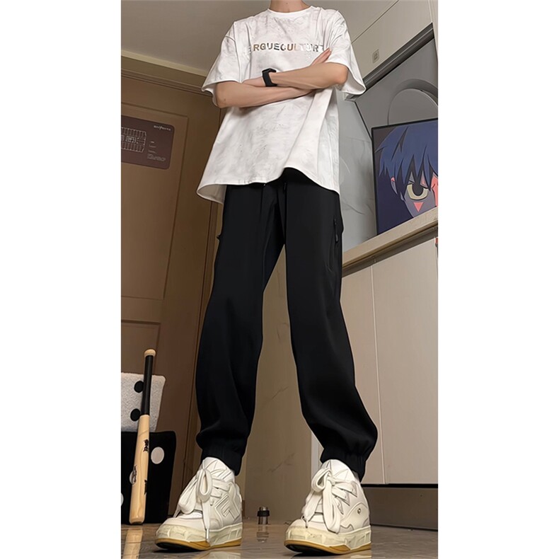 2025夏季新款冰丝束脚裤休闲裤XZ806-CK03031特P35控68,男装休闲裤,四季星座806