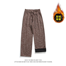 美式宽松阔腿裤垂坠感抽绳加绒加厚休闲裤男K8690JR（加绒）特P52，男装卫衣，电商A007