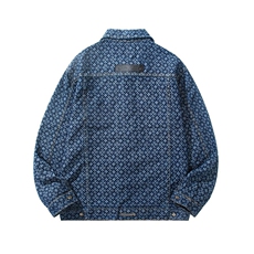 1506/Q11030/P75潮牌帅气欧货刺绣提花翻领百搭休闲夹克牛仔服，男装夹克，星座1506