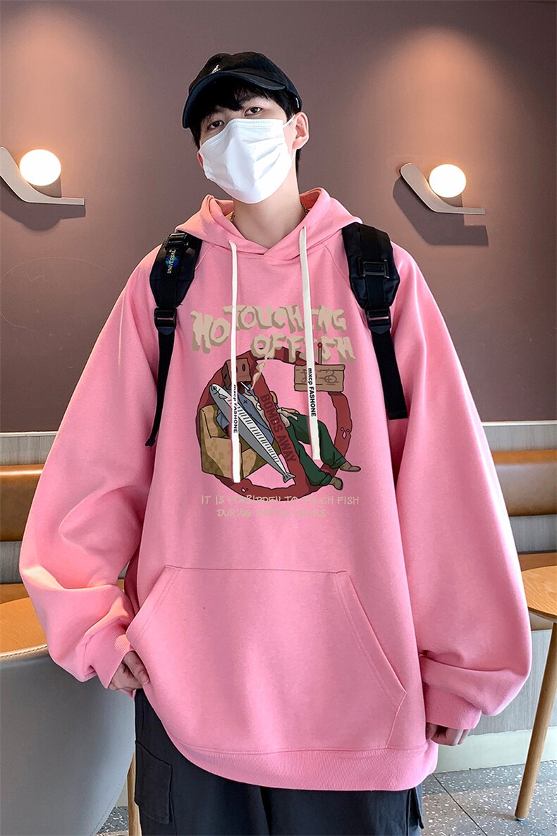 已注册港风重磅华棉得物抖音直播高品质宽松休闲连帽卫衣W5009P40,男装卫衣,电商C408(原B339-1)