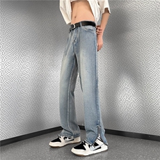 破洞直筒牛仔裤A061-JM1459-P60控88-85棉8.5聚酯纤维6.5粘纤，男装牛仔裤，电商A061-1