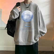 圆领卫衣男大码加厚加绒长袖t恤男S6241-P28加绒款-P33，男装卫衣，电商A040