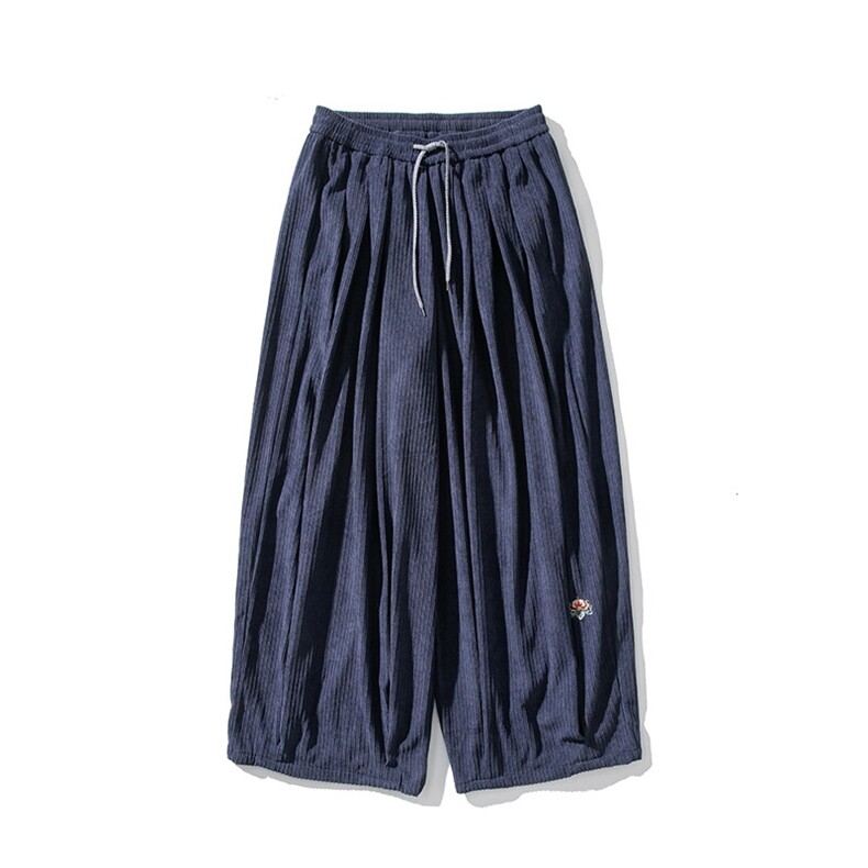 秋装大码风灯芯绒宽松阔腿裤日系哈伦休闲长裤中性K275/P70,男装休闲裤,电商A221A