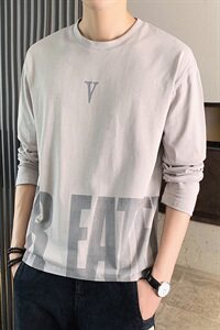 男士长袖t恤卫衣上衣服宽松潮流男装体桖纯棉秋衣打底衫DS920T图片