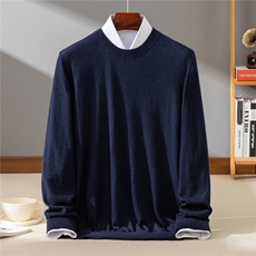 2025秋冬百搭时尚简约秋冬新款圆领羊绒衫，男装羊绒套衫，牧群羊绒