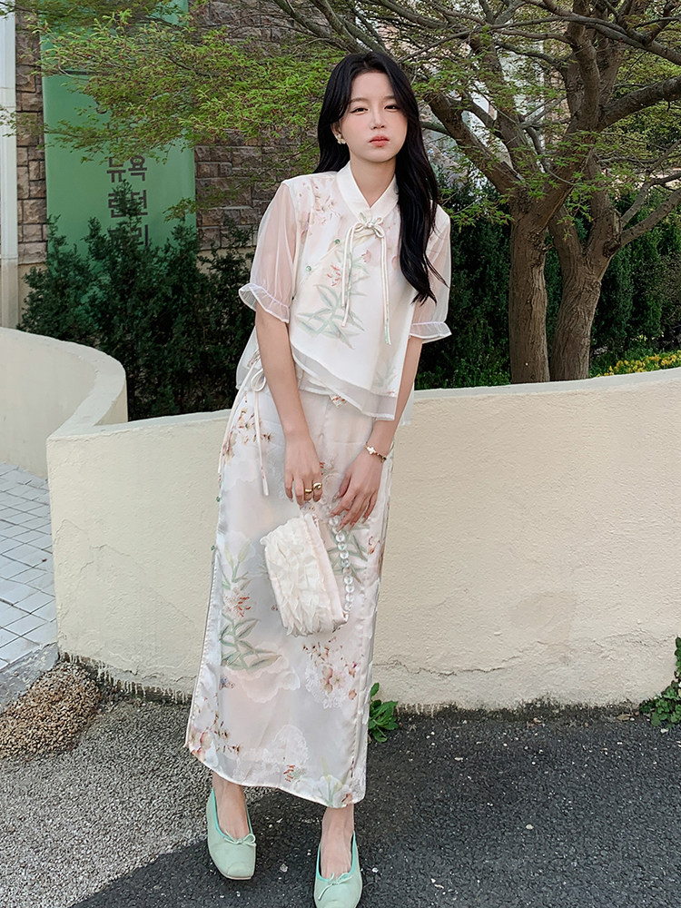 现货210-2833-P130-k198新中式风气质高端套装,女装套装/套裙,韩蜜菓