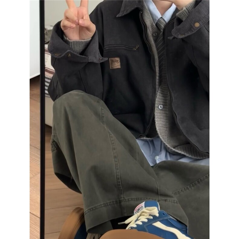 【有货】DY188-特P75潮牌外套男2025新款复古情侣宽松高级感夹克,男装夹克,星座603-2