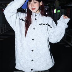 秋冬日系复古毛衣开衫男女美式慵懒保暖休闲宽松针织外套潮MYG148，男装针织衫/毛衣，星座516A