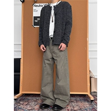 美式复古直筒垂感牛仔裤男女宽松休闲潮牌vibe长裤子LN13666-P58，男装牛仔裤，星座1008