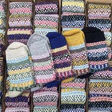 2025秋冬百搭时尚简约女款拼色袜子，袜子，慕洵羊绒